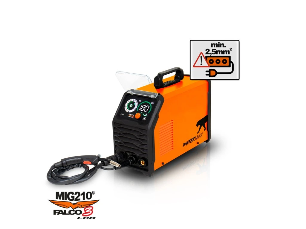 PANTERMAX MIG210FALCO 3! invertorová svářečka MIG/MMA, TIG SET 4 + KUKLA + VOZÍK + LAHEV CO2