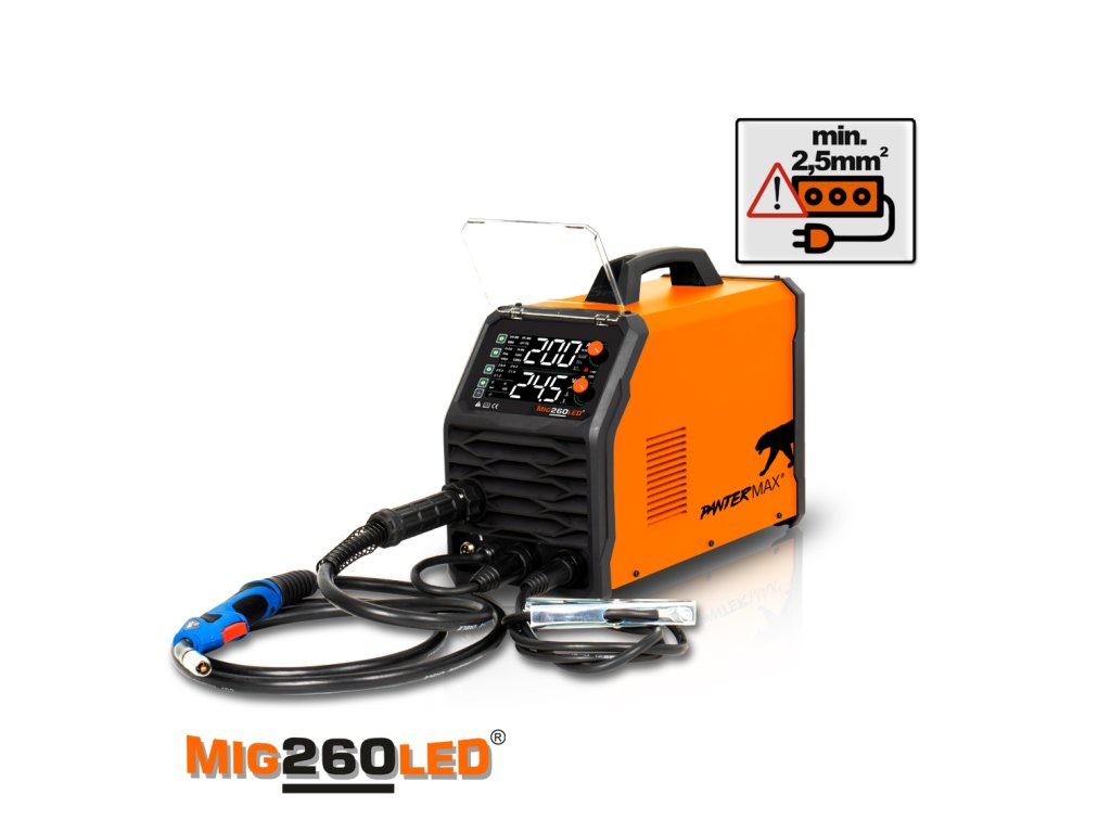 PANTERMAX MIG260LED svářecí invertor MIG/MMA/TIG