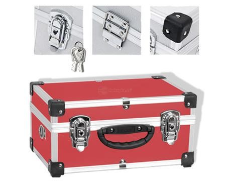 Varo PRM10106R hliníkový kufr se zámky - červený