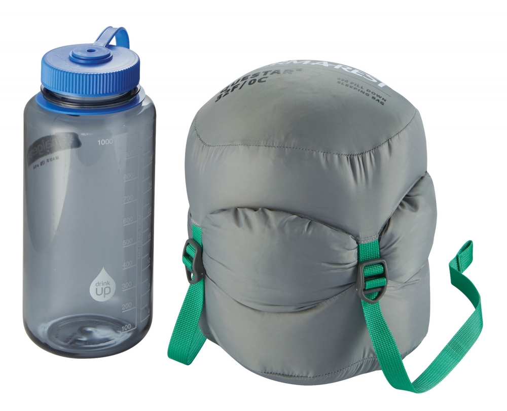 Therm-a-Rest QUESTAR 0°C Balsam Regular péřový spacák šedozelený