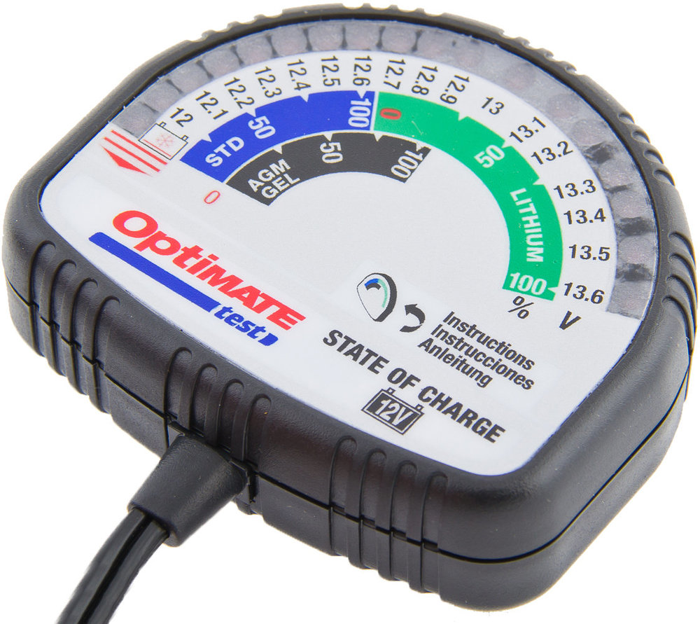 TECMATE Optimate Test TS126 Tester pro přesné měření nabíjecího napětí akumulátoru