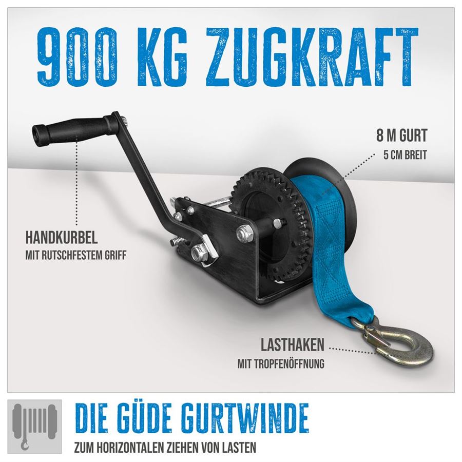 GÜDE GGHW 900/8 Pásový naviják 900Kg - 38355