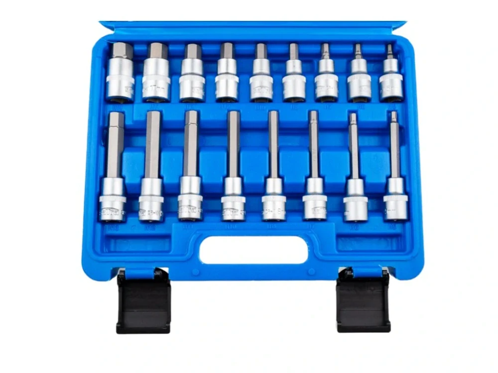 Zástrčné hlavice Imbus 1/2", H5 - H19, krátké, střední a extra dlouhé, sada 30 ks - SATRA S-SH3012
