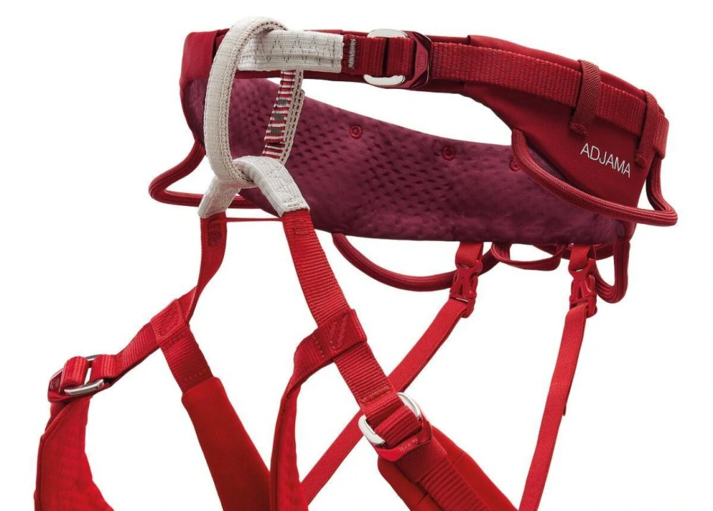 PETZL ADJAMA M DARK RED pánský sedací úvazek tmavě červený