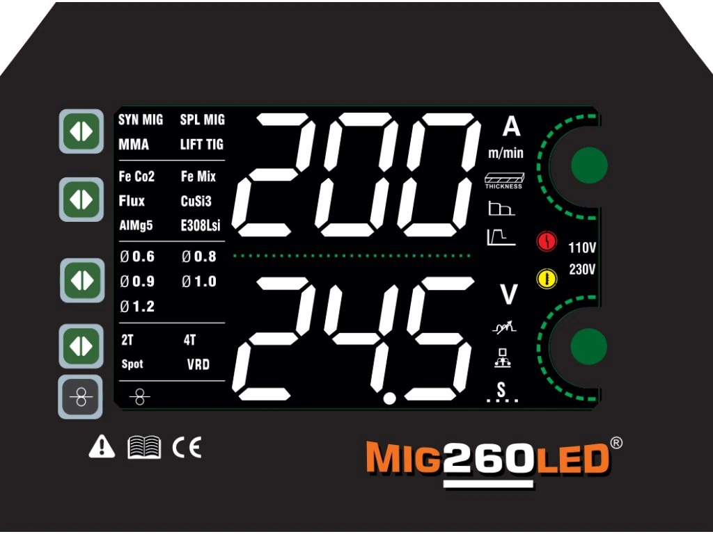 PANTERMAX MIG260LED SET 1 svářecí invertor MIG/MMA/TIG + kukla