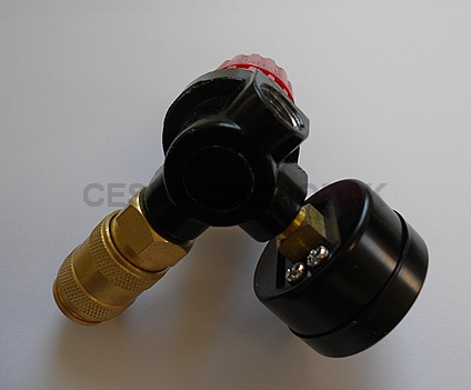 Nuair regulátor tlaku 1/4" včetně manometru D40 a výstupní rychlospojky