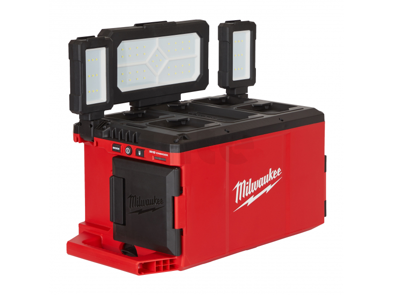 MILWAUKEE M18 POALC-0 Packout Aku lampa LED 18V 3000 lm, otočné hlavy, s nabíječkou (bez aku) - 4933478120