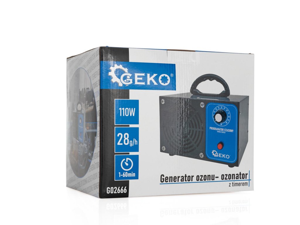 GEKO G02666 Generátor ozonu - čistič vzduchu, 28000mg/h, 230V/50Hz, s časovačem
