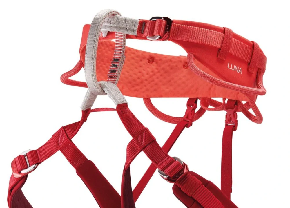 PETZL LUNA M CORAL RED dámský sedací úvazek červený