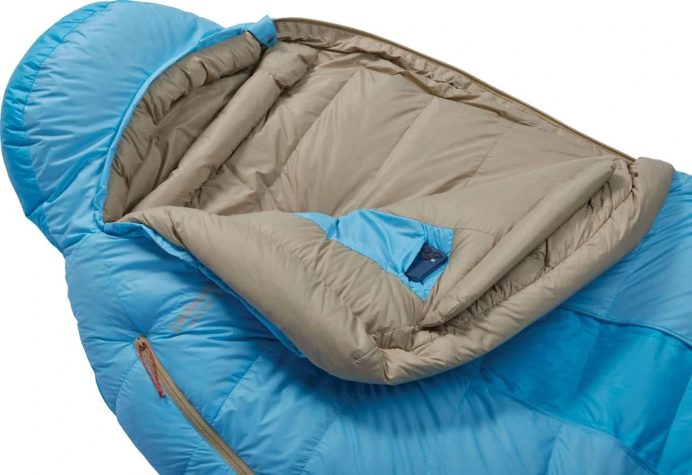 Therm-a-Rest BOOST 20F/-6C Long Morning Blue péřový spacák světlemodrý