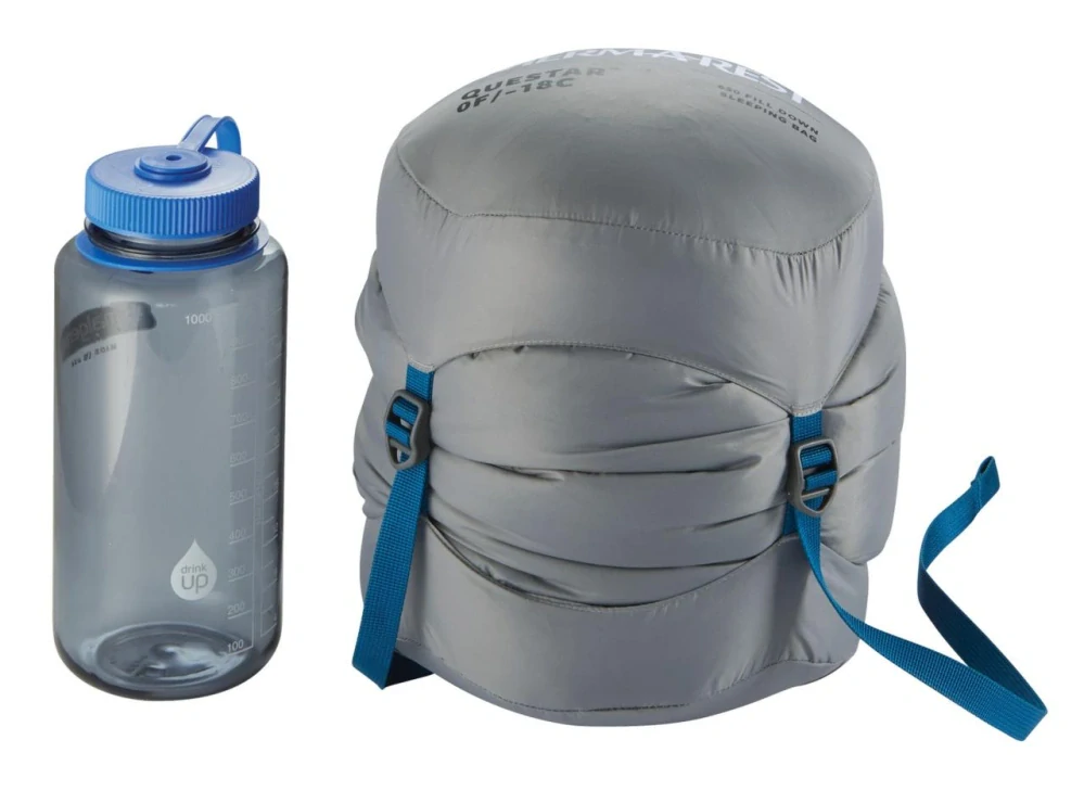 Therm-a-Rest QUESTAR 0F/-18C Regular Balsam péřový spacák šedozelený