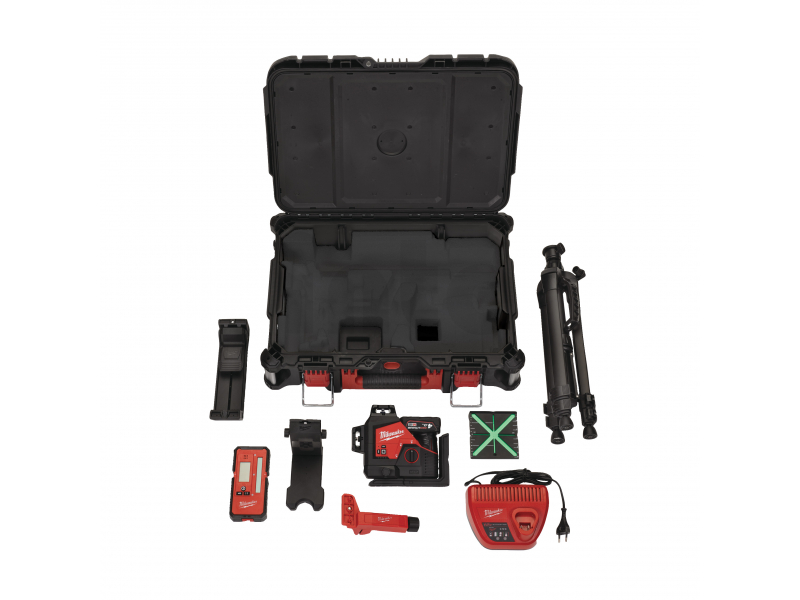 MILWAUKEE M12 3PLKIT-401P Aku Křížový liniový laser včetně příslušenství 12V / 4,0Ah - 4933478960