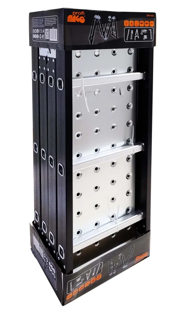 MAGG ZM-365 Profi žebřík multifunkční 4x3 s nášlapnou deskou
