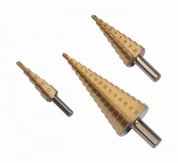 KREATOR KRT061700 Vrtáky stupňovité TIN 3ks