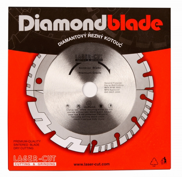POWERPLUS L001210 Diamantový kotouč segmentový 300 x 25,4 x 12mm LSS
