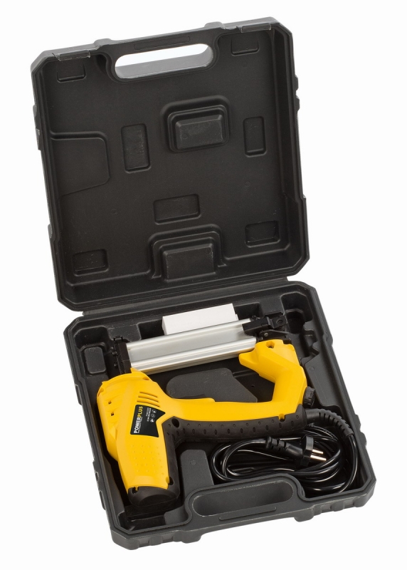 POWERPLUS POWX13800 elektrická sponkovačka a hřebíkovačka 50W