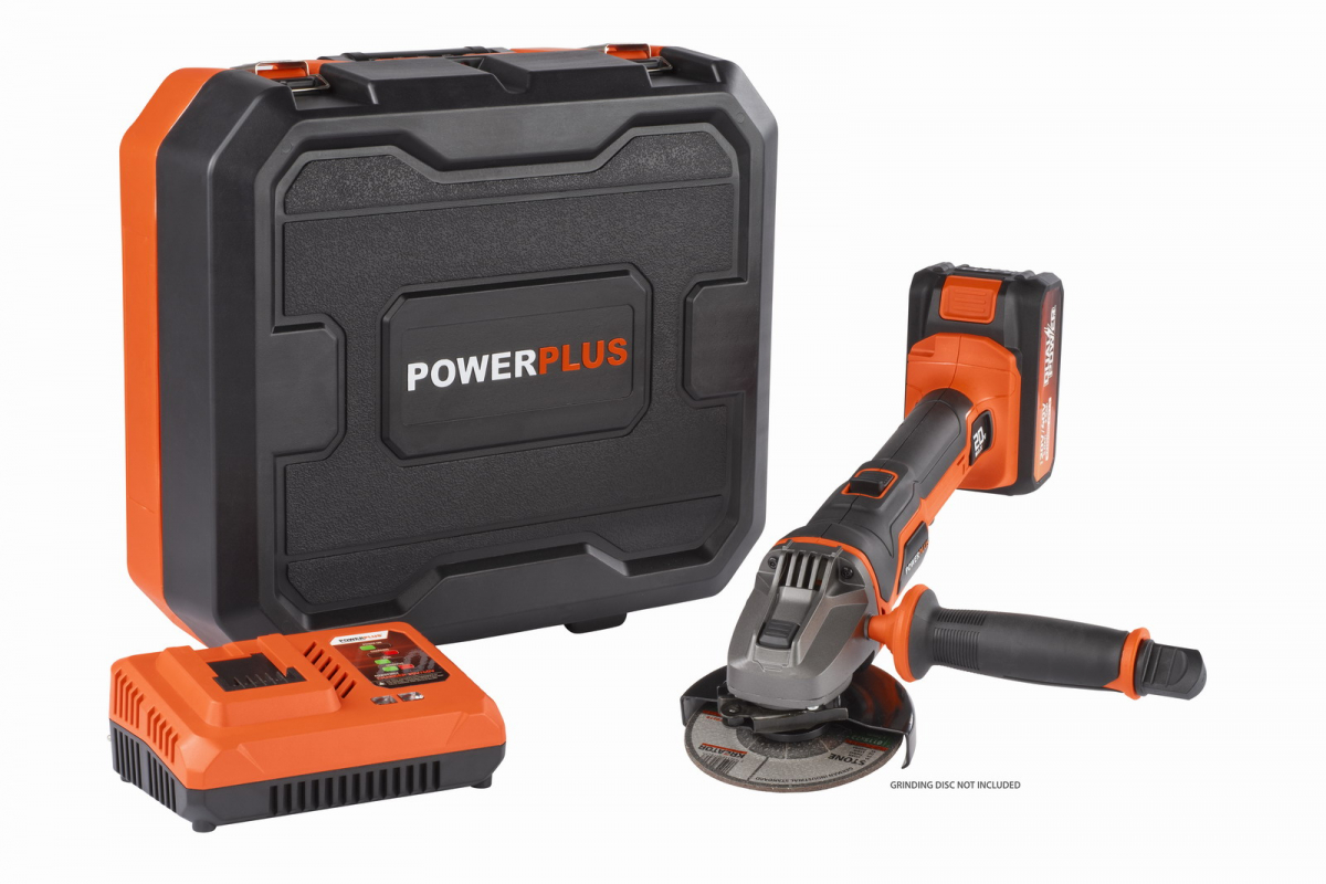 PowerPlus POWDP35150 Aku úhlová bruska 20V/ 115mm SET (40V, 2,5Ah)