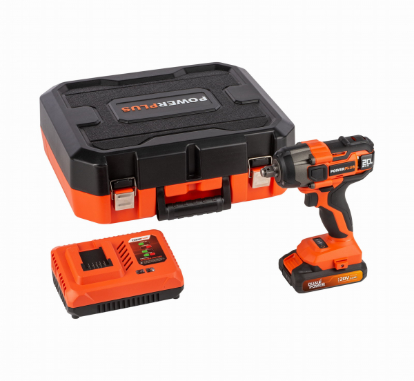 PowerPlus POWDP20160 Aku rázový utahovák 1/2", 20V/2,0Ah SET