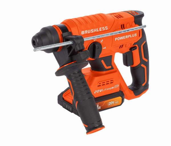PowerPlus POWDP15640 Aku kombinované kladivo 20V/2,0Ah bezuhlíkové SET