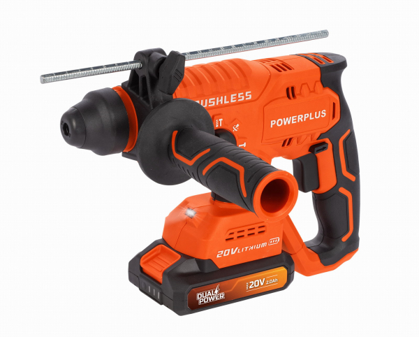 PowerPlus POWDP15640 Aku kombinované kladivo 20V/2,0Ah bezuhlíkové SET