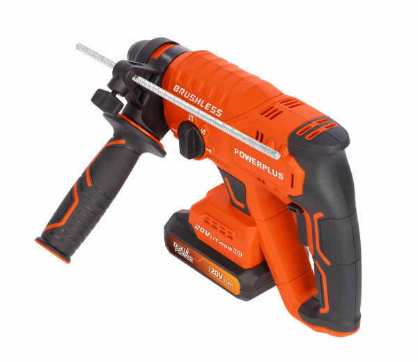PowerPlus POWDP15640 Aku kombinované kladivo 20V/2,0Ah bezuhlíkové SET