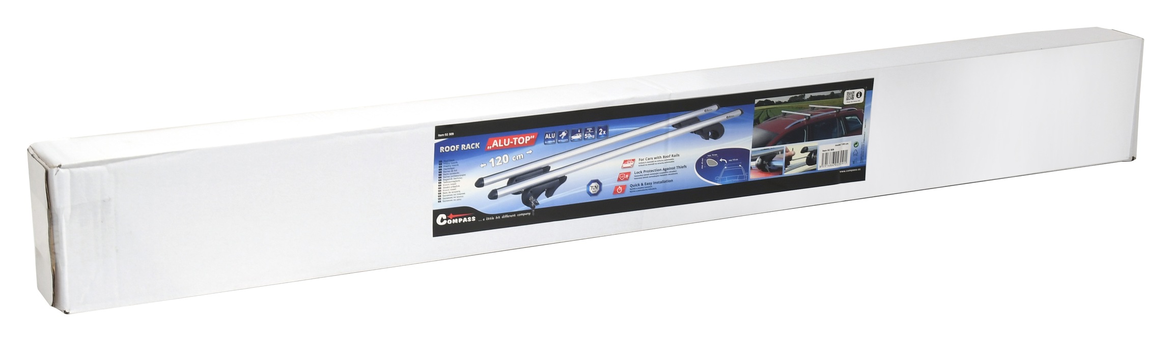 Compass 02309 Příčný nosník zamykací hliníkový 120cm ALU-TOP TÜV