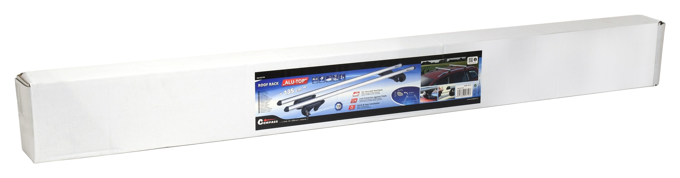 Compass 02310 Příčný nosník zamykací hliníkový 135cm ALU-TOP TÜV