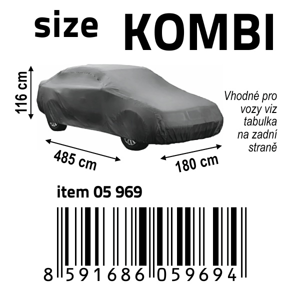 Compass 05969 Ochranná plachta FULL KOMBI 485x180x116cm NYLON