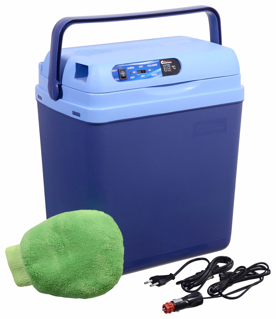 Compass 07121 Chladící box 25litrů BLUE 230/12V displej s teplotou