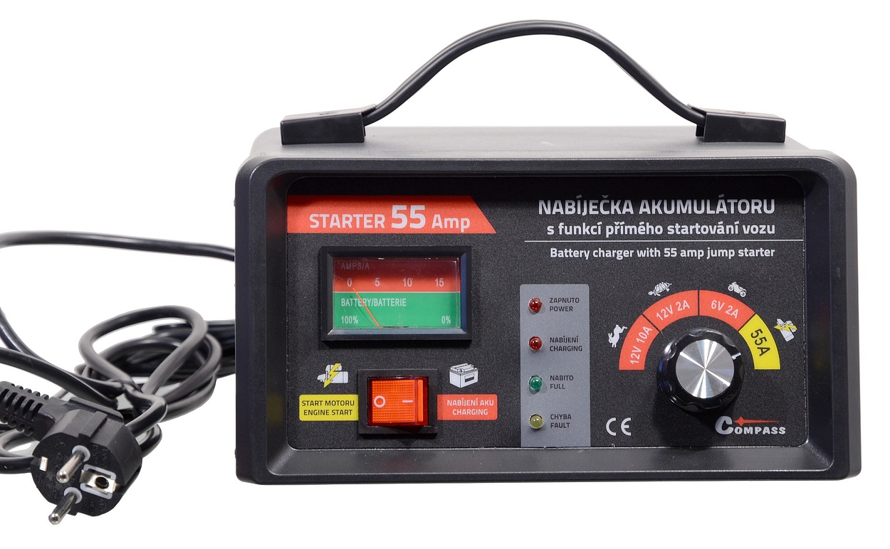 Compass 07156 Nabíječka 6/12V 2/10/55A STARTER