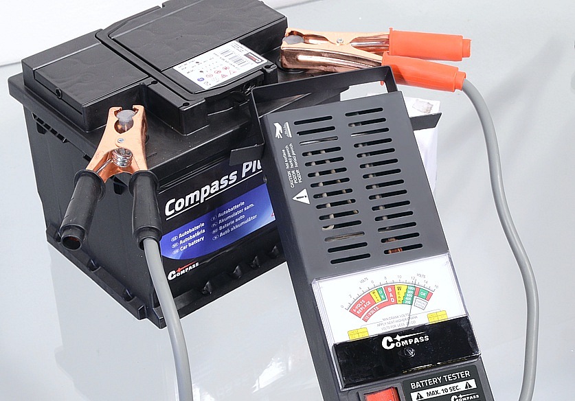 Compass 07173 Tester autobaterie zátěžový ANALOG, 100A