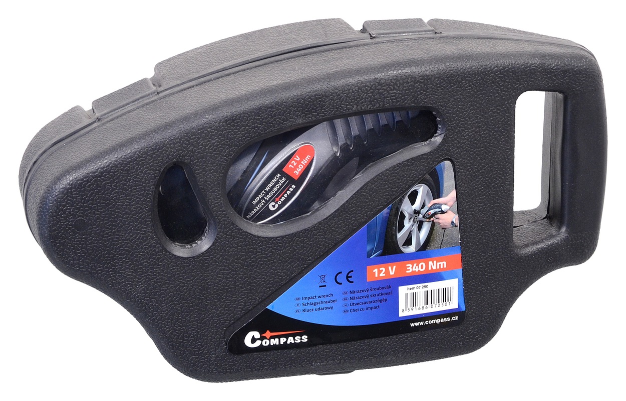 Compass 07250 Rázový utahovák na kola 12V, 100W, 340Nm