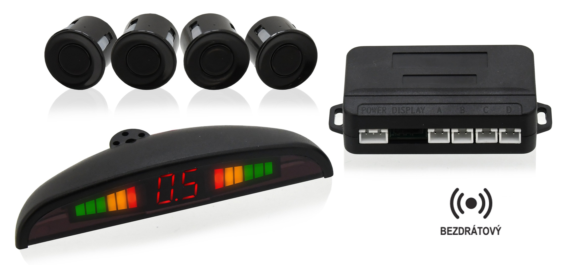 COMPASS 33603 Parkovací asistent 4 senzory, LED display, bezdrátový