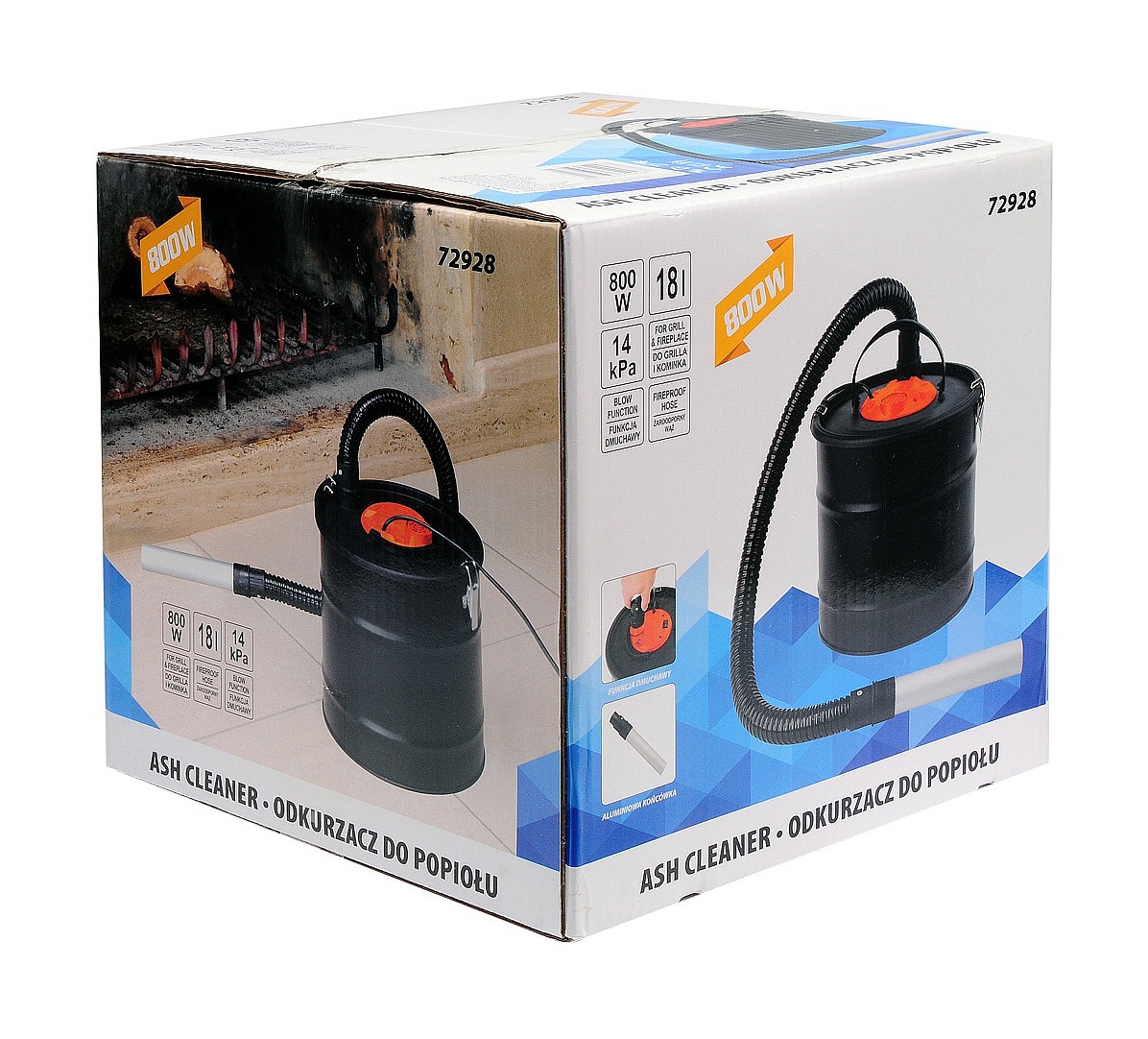 TOYA TO-72928 Vysavač popela elektrický 18L 800W
