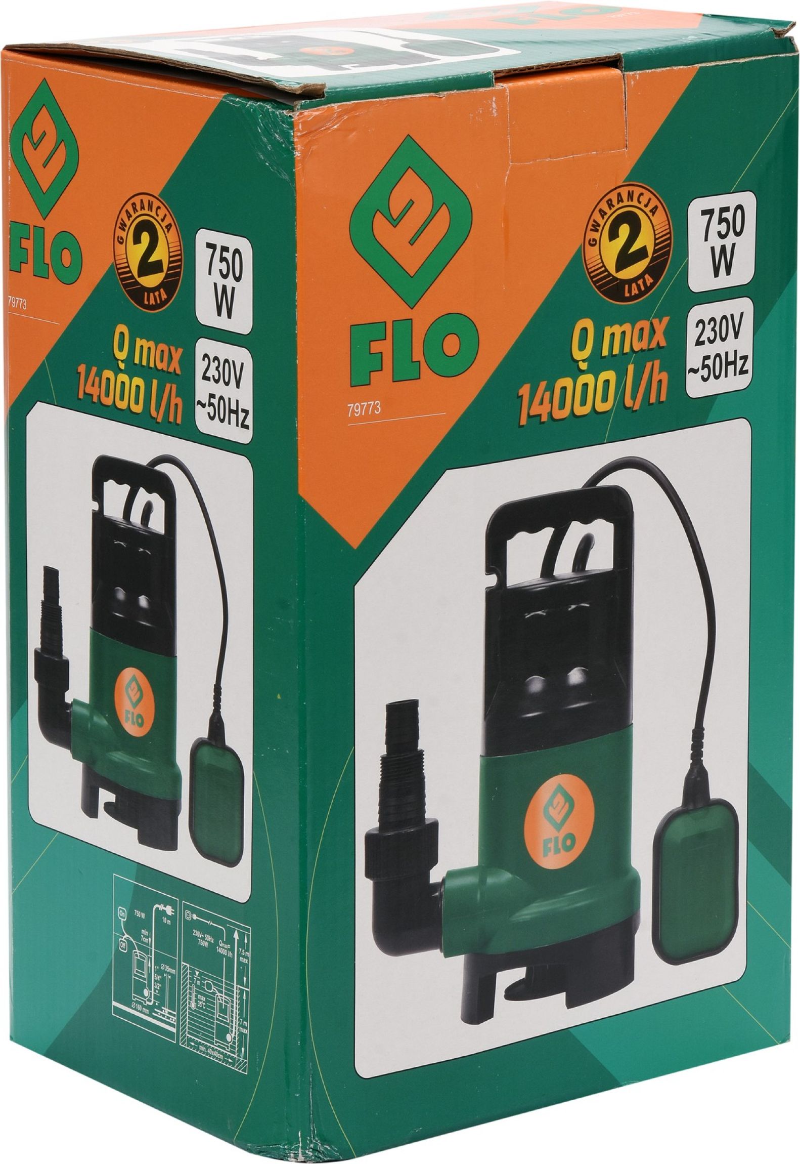 TOYA FLO TO-79773 Čerpadlo ponorné 750 W 14000 l/h 10m