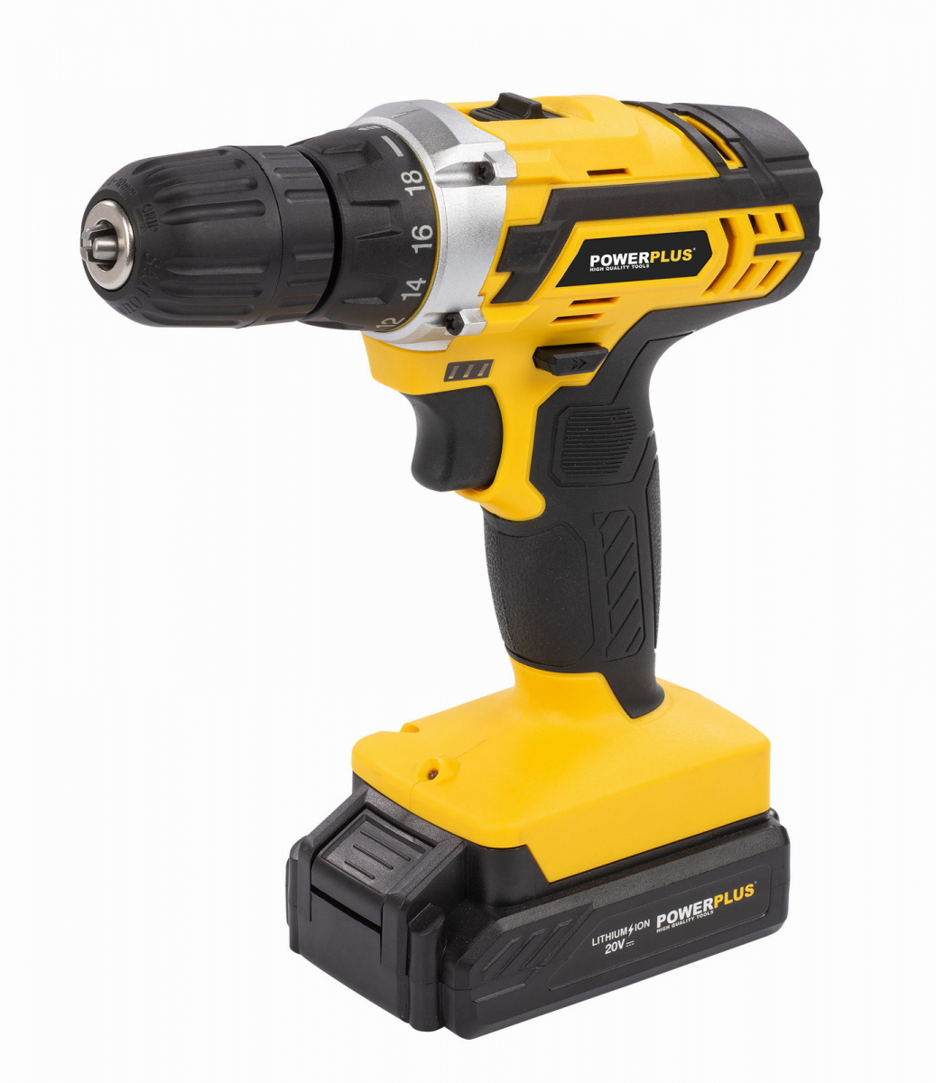 PowerPlus POWX00501 Aku šroubovák / vrtačka 20V LI, 3x 1,3Ah