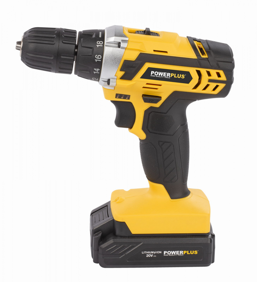 PowerPlus POWX00501 Aku šroubovák / vrtačka 20V LI, 3x 1,3Ah
