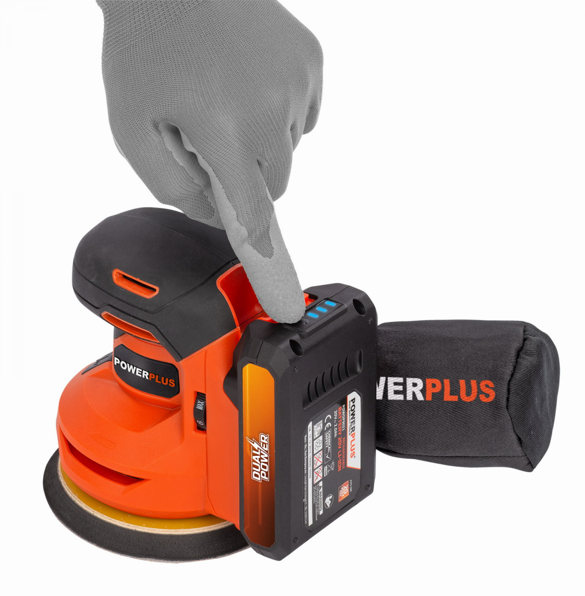 PowerPlus POWDP50400 Aku excentrická bruska 20V (bez AKU)