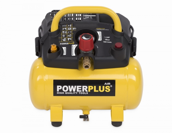 PowerPlus POWX1721 bezolejový kompresor 1100W, 6L, 8bar