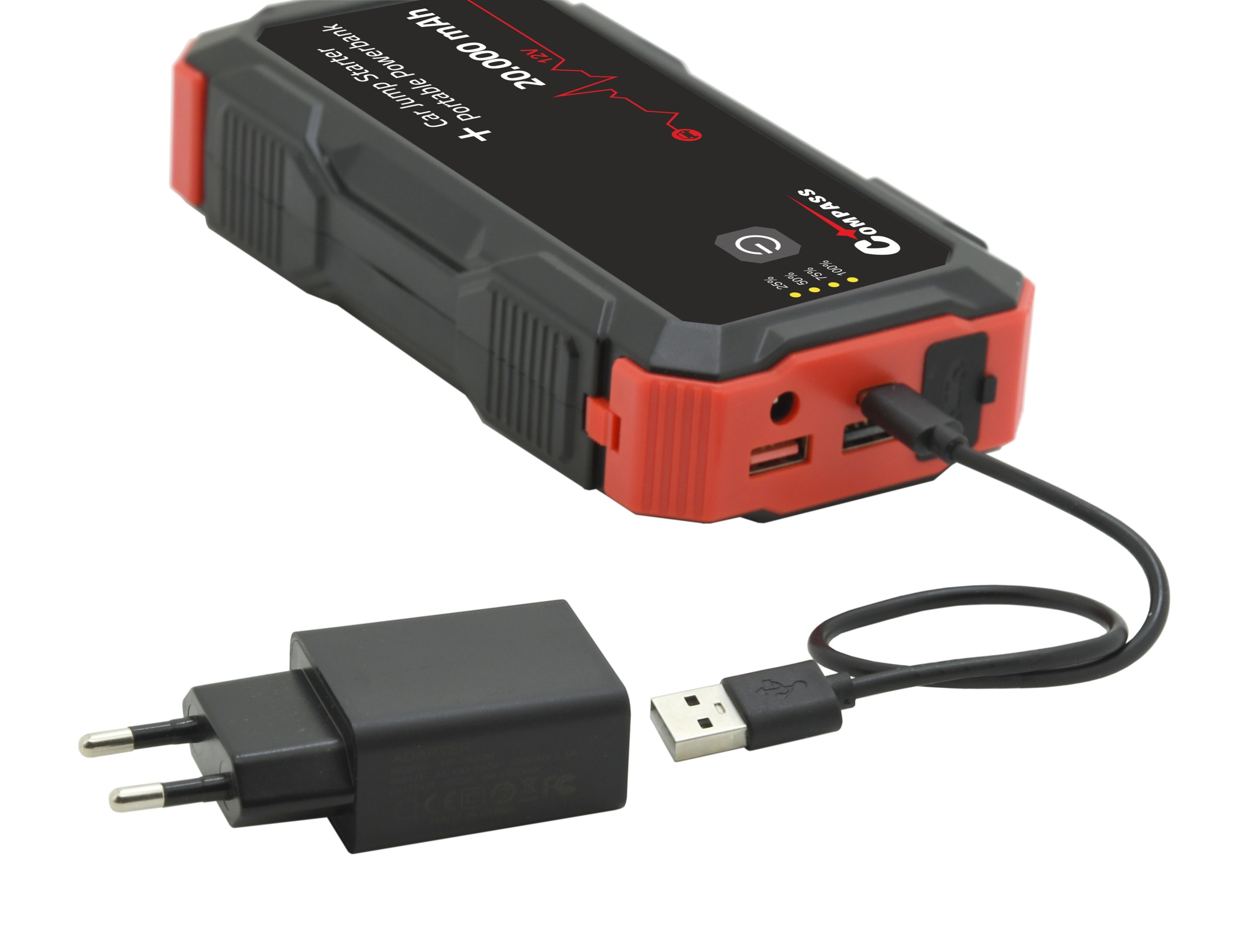 COMPASS 07164 powerbanka s funkcí JUMP STARTER 20.000mAh 2000A