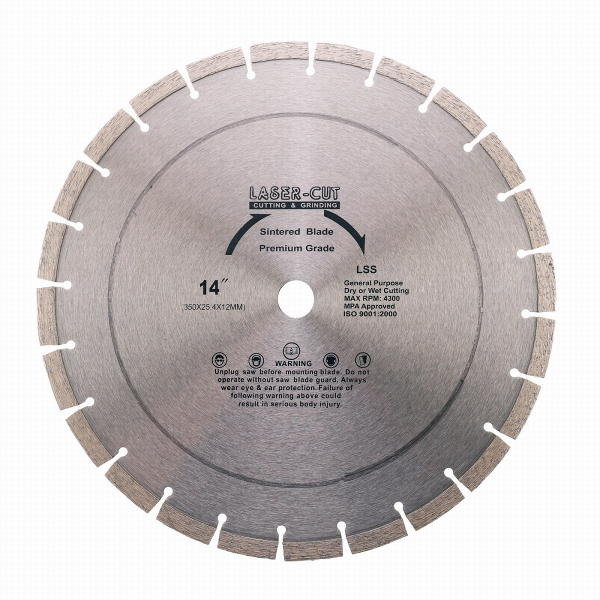 POWERPLUS L001220 Diamantový kotouč segmentový 350 x 25,4 x 12mm LSS