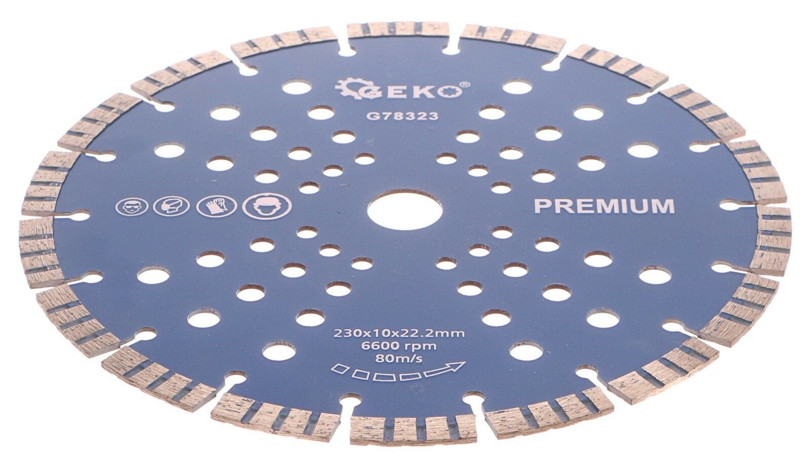 GEKO G78323 Řezný kotouč diamantový segmentový, 230x22x10mm