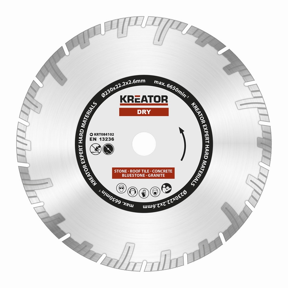 KREATOR KRT084102 Diamantový kotouč segmentový 230mm EXPERT