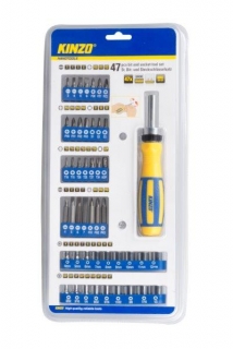 KINZO 54193 set bitů a hlavic 47ks