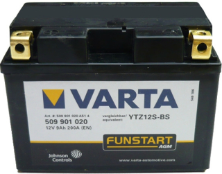 VARTA 509901 12V 9Ah 200A YTZ12S-BS = TTZ12S-BS motobaterie