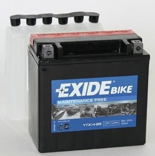 EXIDE YTX14AH-BS 12V 12Ah 210A Maintenance Free motobaterie