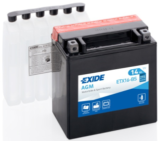 EXIDE YTX16-BS 12V 14Ah 215A Maintenance Free motobaterie
