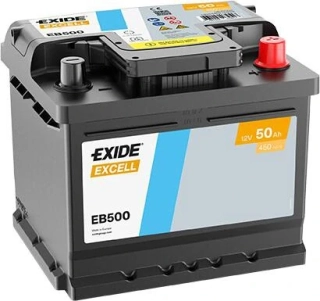 EXIDE Excell 12V 50Ah 450A, EB500 autobaterie
