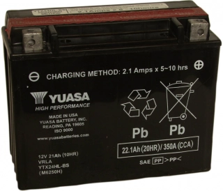 YUASA YTX24HL-BS 12V 21Ah motobaterie