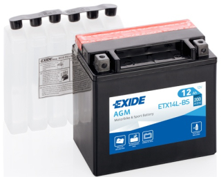 EXIDE YTX14L-BS 12V 12Ah 200A motobaterie